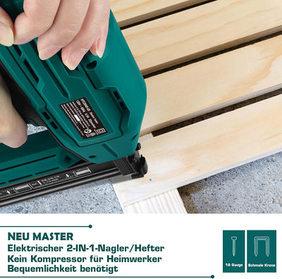 Elektrotacker,NEU MASTER tacker NTC0040 für Polsterei, Textilien befestigen und Holzbearbeitung Proj