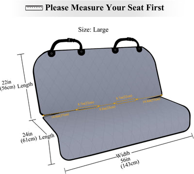 VIVAGLORY Hundesitzbezüge, Rücksitzbezug für Hunde Haustierbankschoner mit Rutschfester Unterseite,
