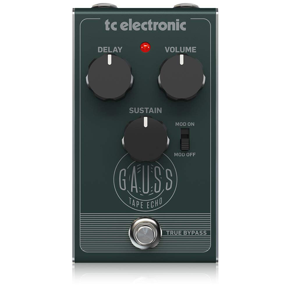 TC Electronic GAUSS TAPE ECHO Supergesättigtes Tape Echo-Pedal mit Mod-Schalter, Verzögerungs-, Sust