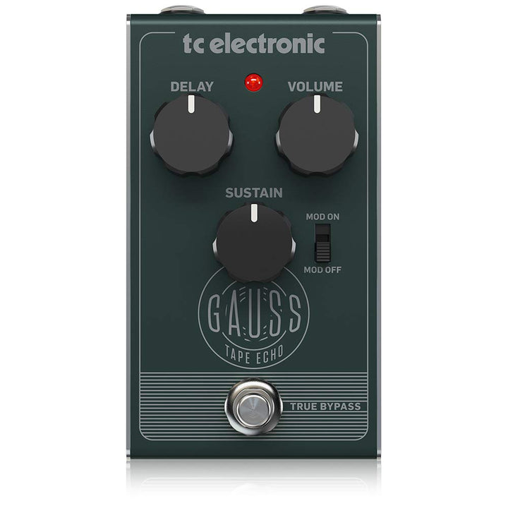 TC Electronic GAUSS TAPE ECHO Supergesättigtes Tape Echo-Pedal mit Mod-Schalter, Verzögerungs-, Sust