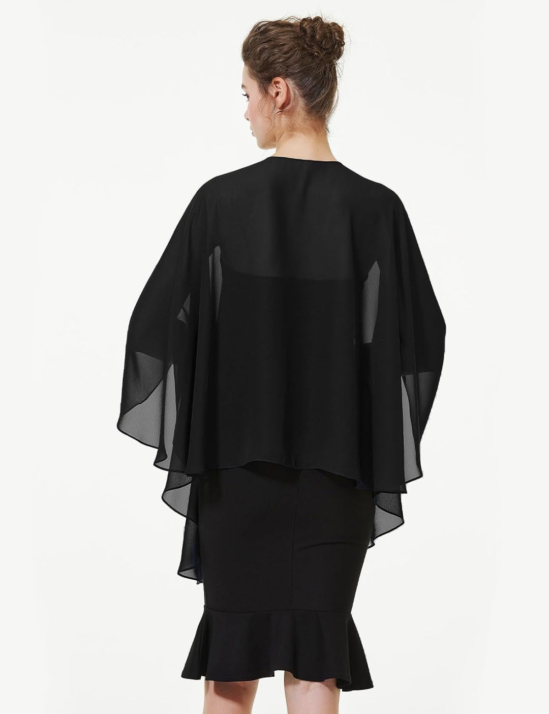 BEAUTELICATE Damen Chiffon Schal Stola Elegante Bolero Leichter Sommerjacke Braut Schal für Brautkle