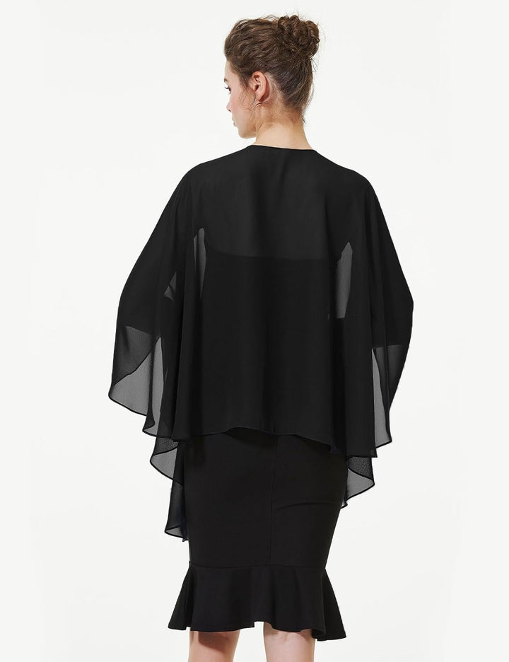 BEAUTELICATE Damen Chiffon Schal Stola Elegante Bolero Leichter Sommerjacke Braut Schal für Brautkle