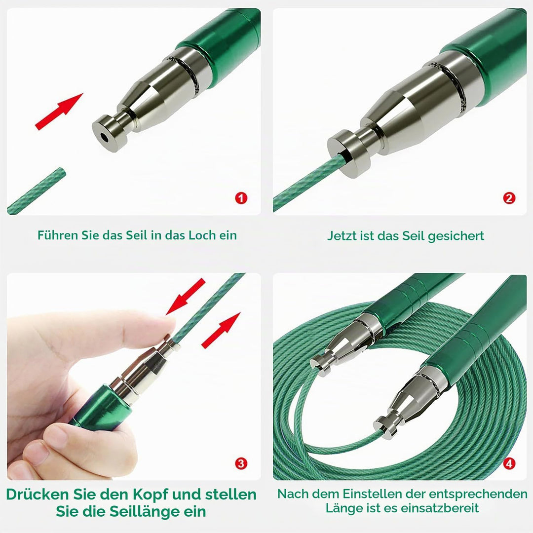 PrimaFIT Springseil Erwachsene Fitness Pro Speed Jump Rope 3m Seilspringen Verstellbar Mit Gewichten
