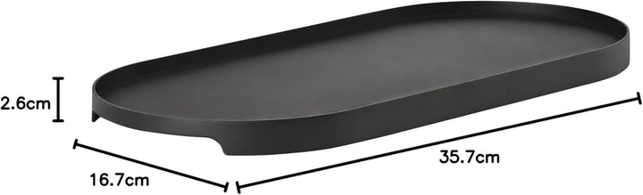 Zone Denmark Singles Serviertablett, Dekoratives Tablett aus Metall, 35 x 16 cm, Schwarz 35 x 16 x 1