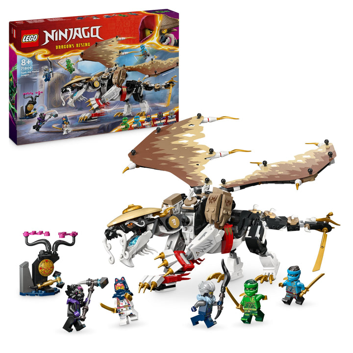 LEGO NINJAGO Egalt der Meisterdrache, Ninja-Set mit Drachen-Spielzeug und 5 Figuren inkl. Lloyd und