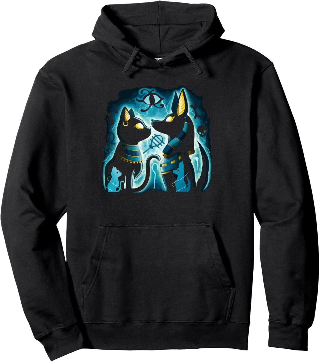 Anubis und Bastet antiker ägyptischer Gott des Nachlebens. Pullover Hoodie