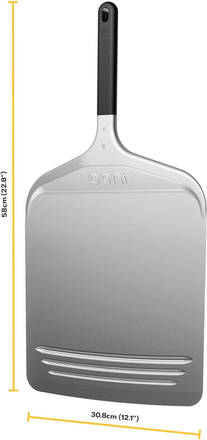 Ooni 30,5 cm kompakter Pizzaschieber - Pizzaschieber aus Metall, 30,5 cm, leichter Pizzaschieber mit