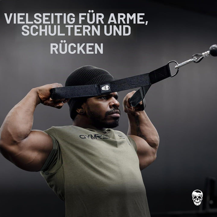 Gymreapers Trizepsseil-Kabelbefestigung (3 Längen in einem) Multi-Workout-Seil, Trizepsverlängerung,