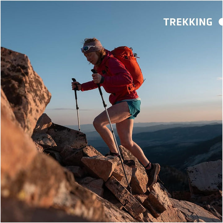 LEKI Skytera Lite Wanderstöcke Damen &amp; Herren | verstellbare Trekkingstöcke aus Aluminium (90-135cm)