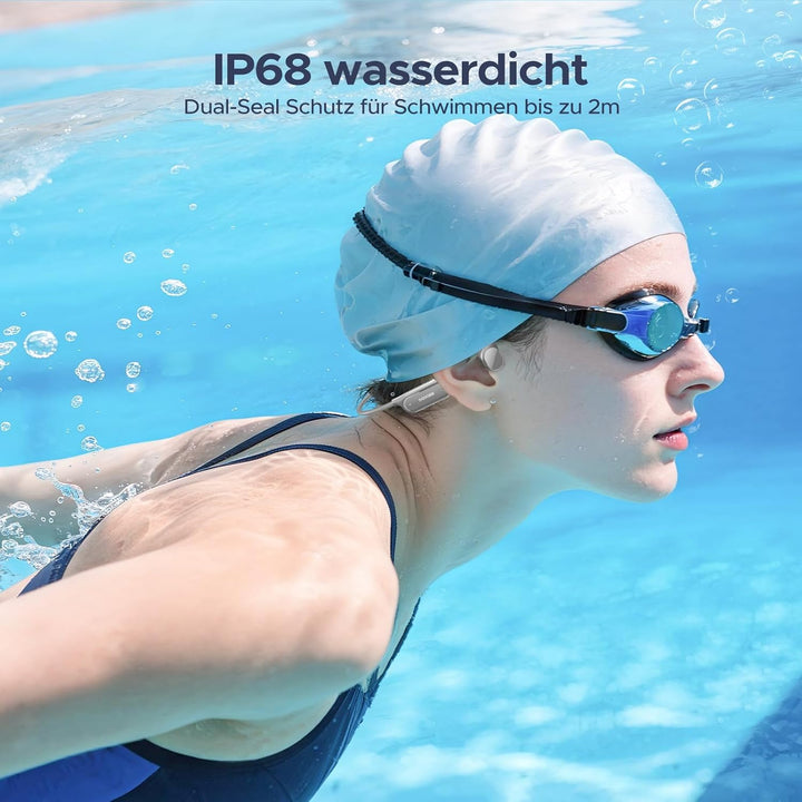 DOOGEE Knochenschall Kopfhörer, IP68 Kopfhörer Schwimmen, 10H Sport Lauf Drahtlos Bluetooth 5.4 Open