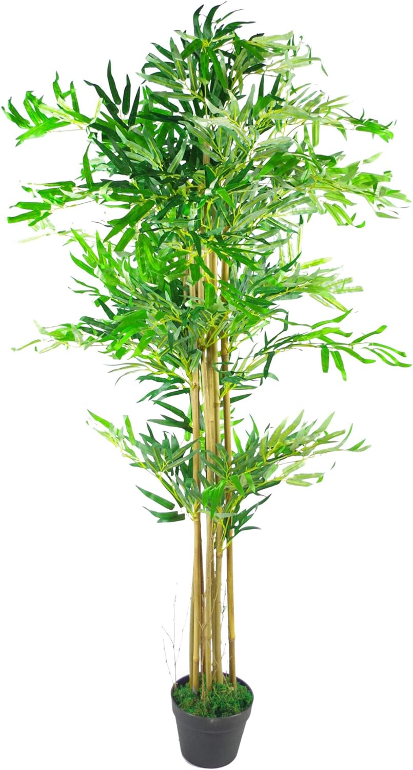 Leaf Bamboo Design UK Künstliche Bambuspflanzen/Bäume, Naturbraun Naturbraun 150 cm, Naturbraun 150