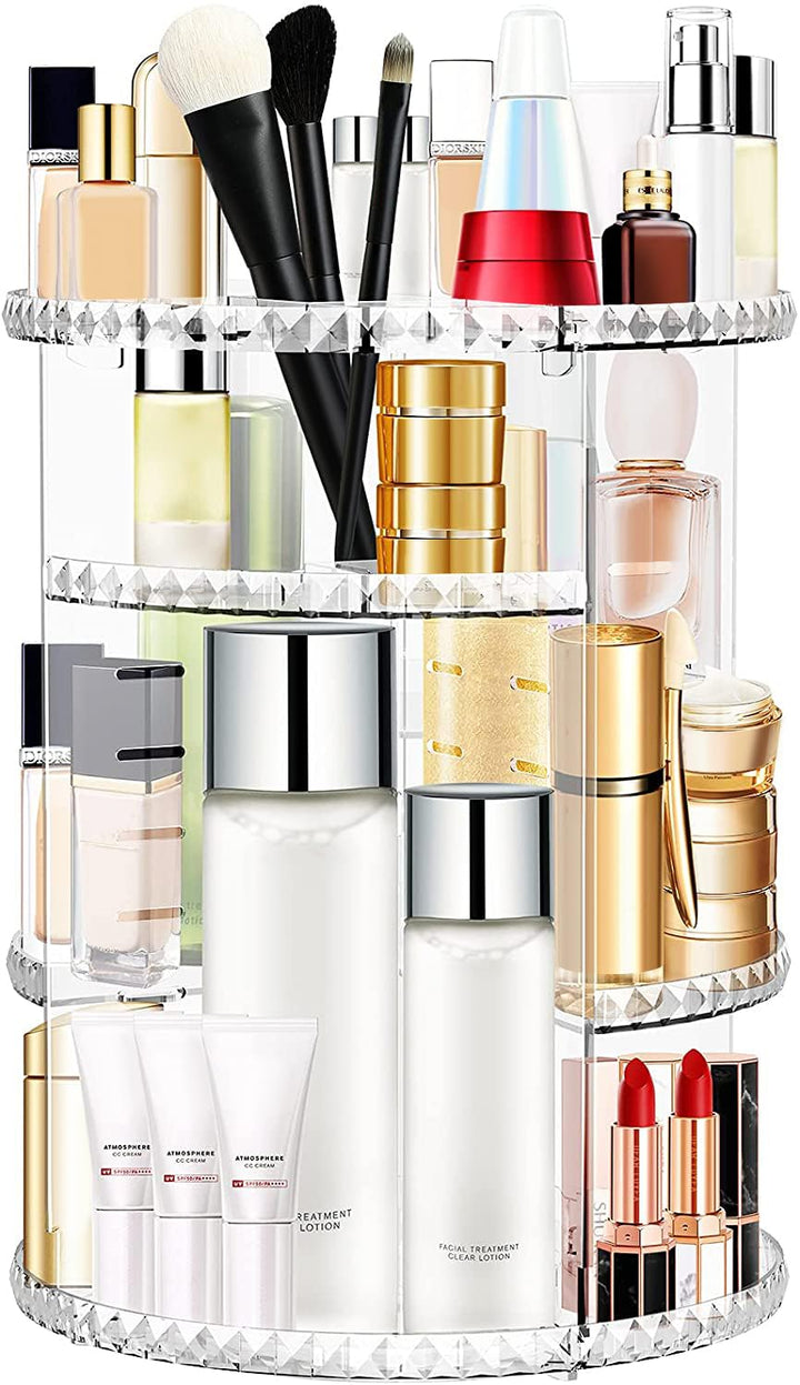 Withosent Make Up Organizer, 360° Drehbar Schminktisch Kosmetik Aufbewahrung, Skincare Beauty Schmin