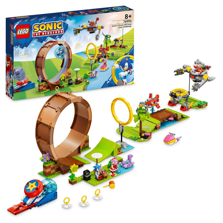 LEGO 76994 Sonic The Hedgehog Sonics Looping-Challenge in der Green Hill Zone, Baubares Spielzeug fü