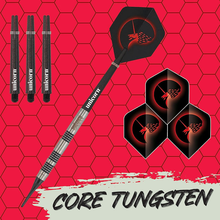 Unicorn Soft Tip Darts Set | Core Tungsten Barrels | 17g, 18g, 19g or 20g Soft Dart 17 g, Soft Dart