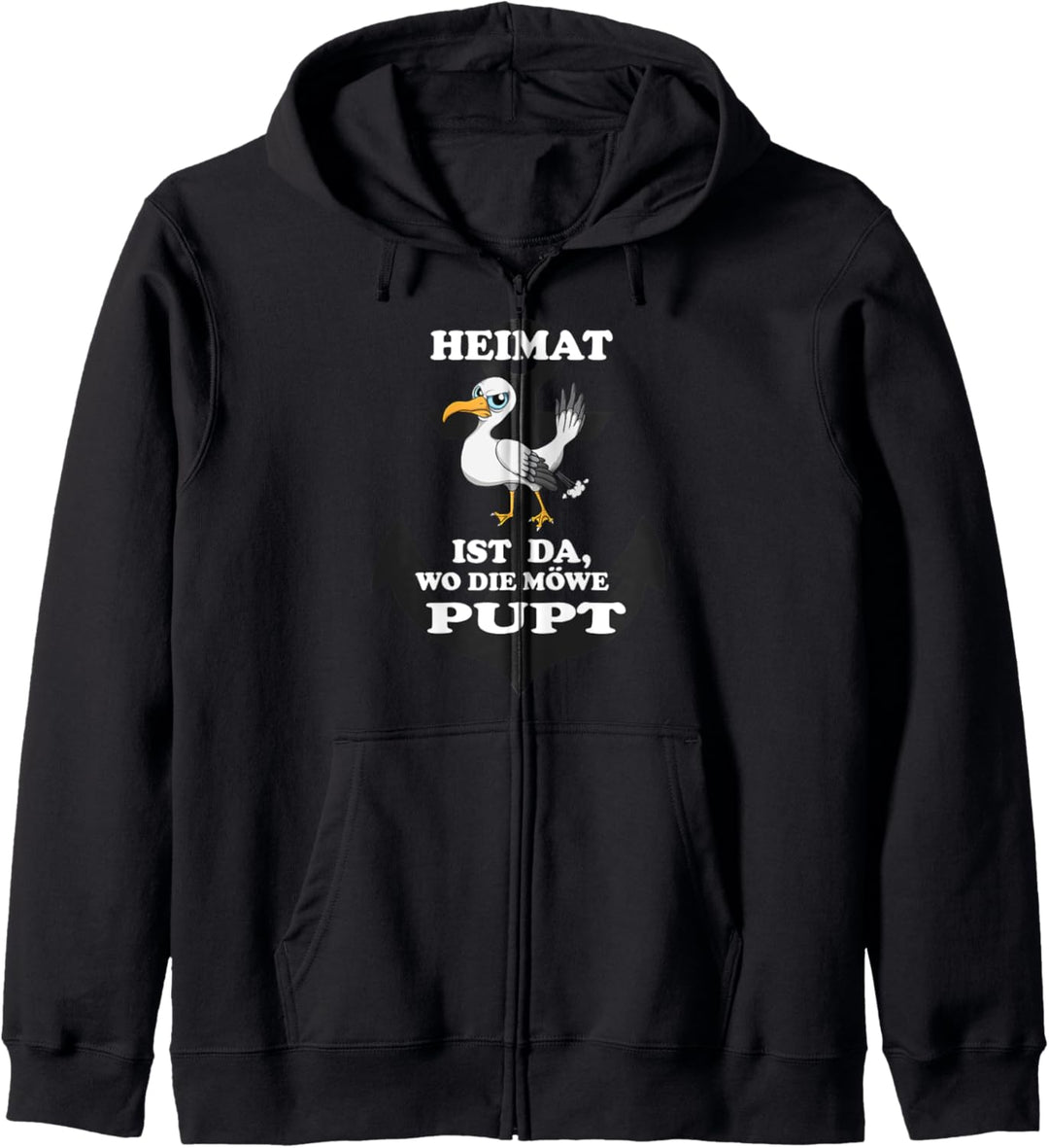 Norddeutscher Heimat ist da wo die Möwe pupt Küste Nordkind Kapuzenjacke