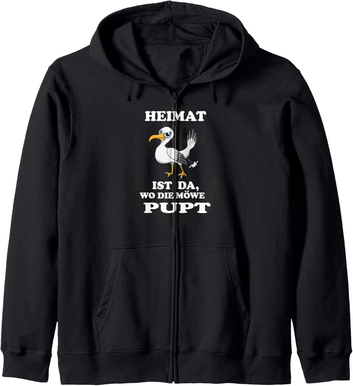 Norddeutscher Heimat ist da wo die Möwe pupt Küste Nordkind Kapuzenjacke