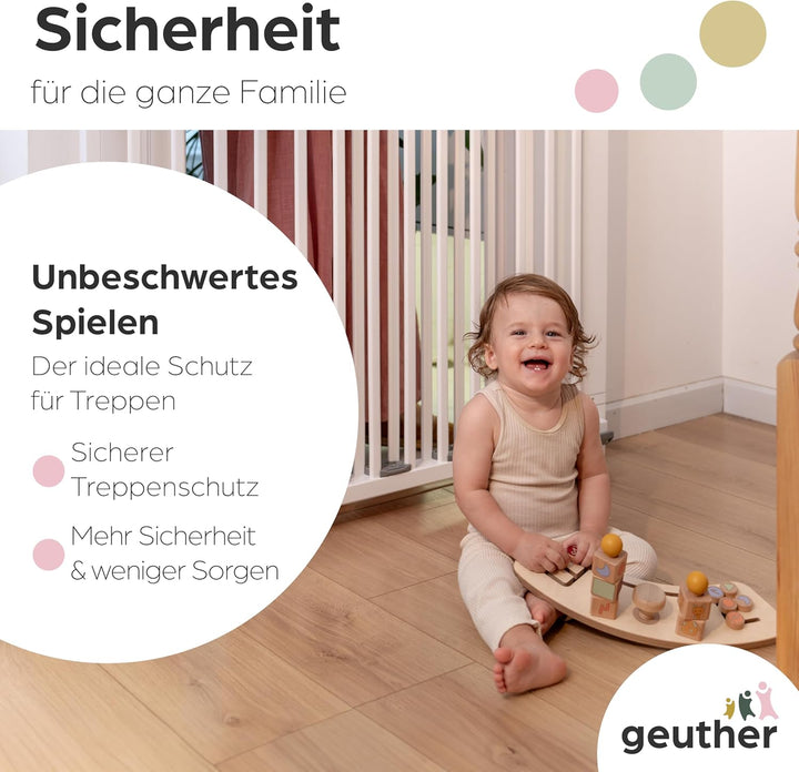 Geuther Treppenschutzgitter Plus - Absperrgitter zur Verhinderung von Stürzen von der Treppe -Verste