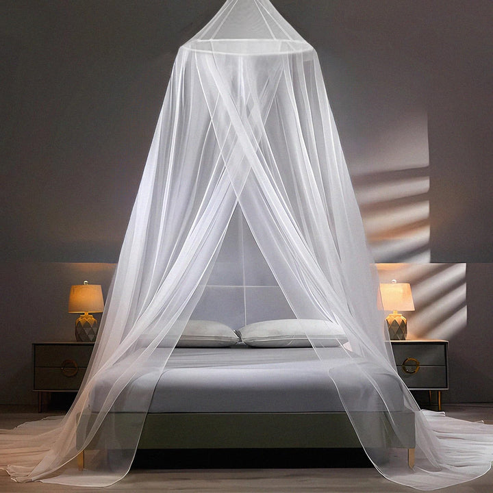 Sekey XXL Moskitonetz Doppelbett Rund, Mückennetz Bett Feinmaschig Mesh, Insektennetz für Innen und