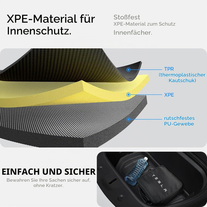 Spigen Tesla Model Y (~2024) Vordere Kofferraummatte, Stossfestes XPE-Material zum Schutz der Innenf