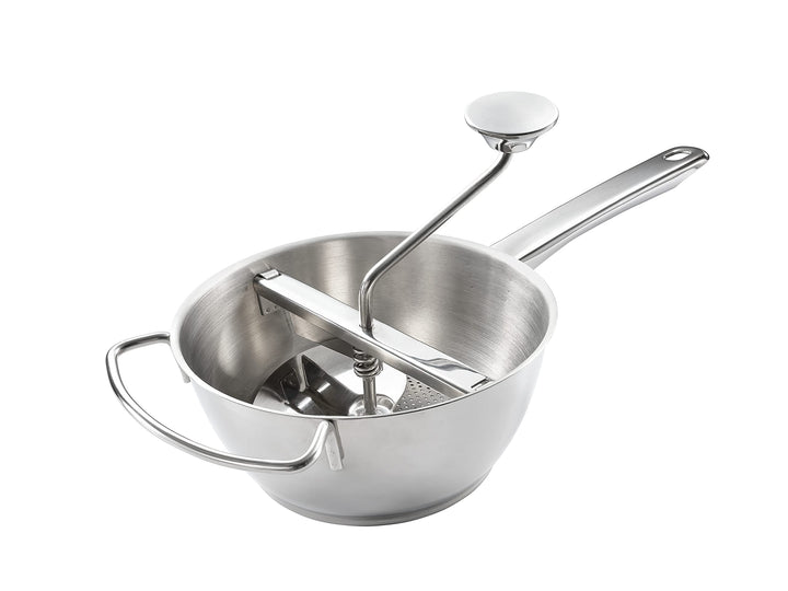 Leifheit Passiermühle 2.0 Ø 20 cm inkl. 3 Einsätzen, aus hochwertigem Edelstahl zum Passieren von Ob