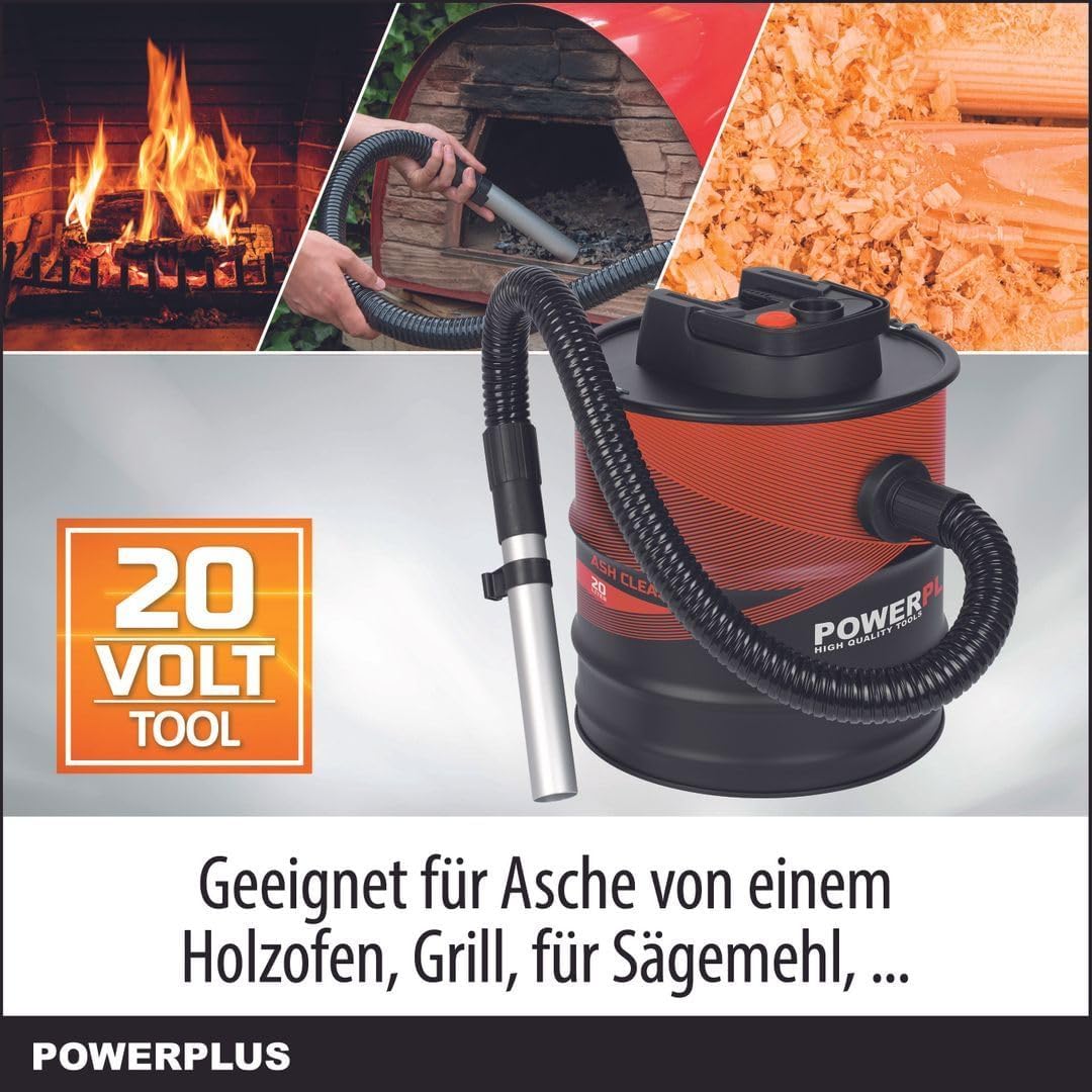 Dual Power kabelloser Aschesauger POWDP6020-20V Aschestaubsauger - 20l Tank - max. 40° - Asche Sauge