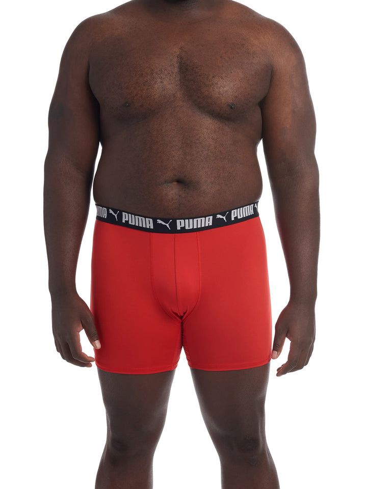 PUMA Herren Retroshorts, 2X Puma Schwarz/High Risk Rot