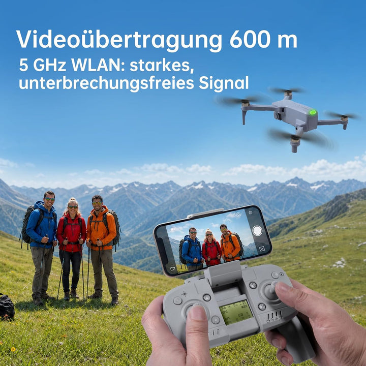 GPS-Drohne mit Kamera für Erwachsene 4K, unter 249 g, max. 60 Minuten Flugzeit, professionelle Drohn
