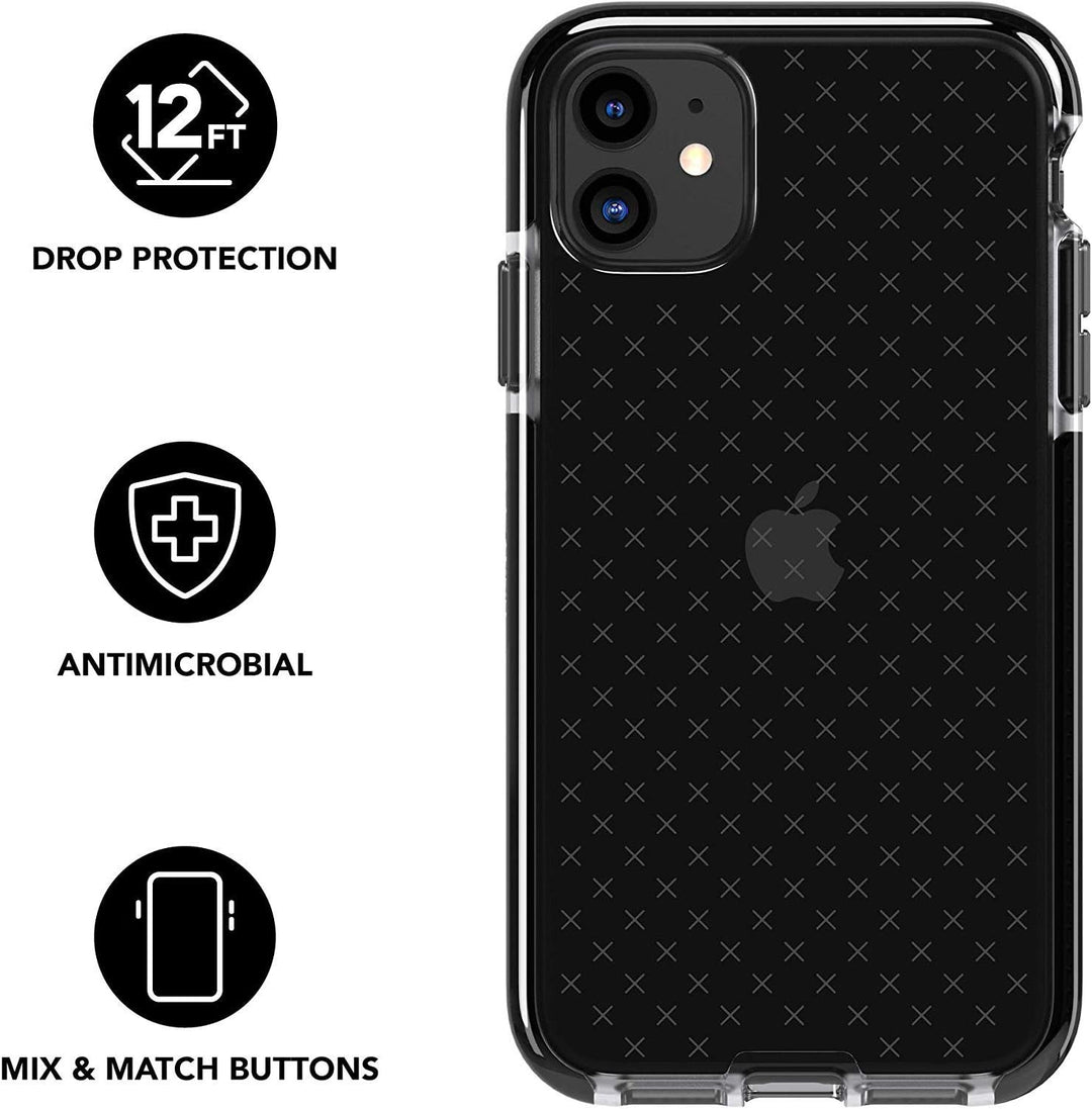 Tech21 Evo Check Schutzhülle für iPhone 11 - Schützende Dünne Schale Beständig Handyhülle - Rauchig/