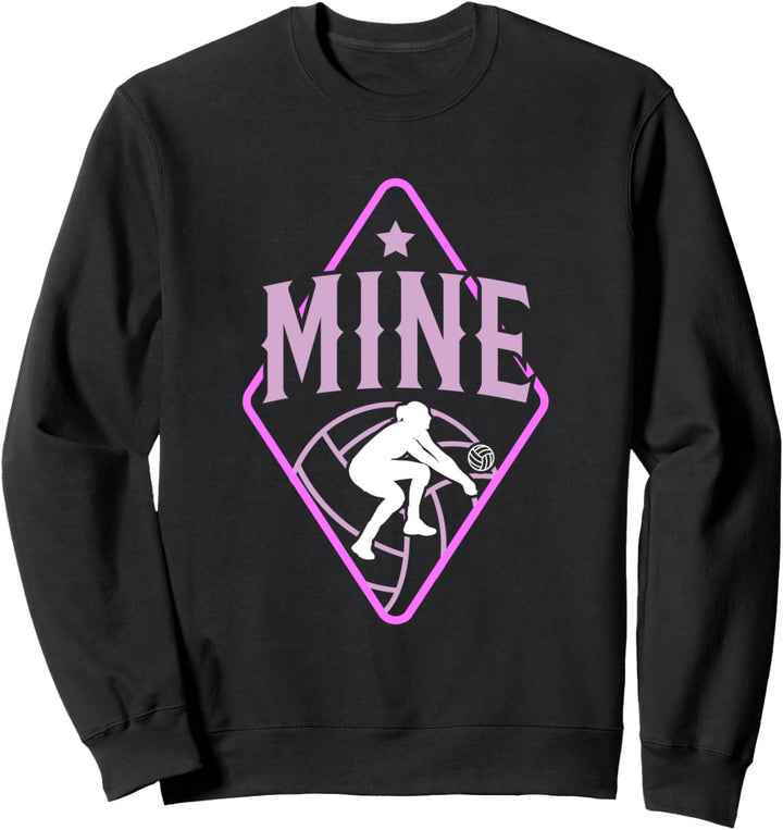 Volleyball Mine Volleyball Spieler Team Lustiges Volleyball Sweatshirt
