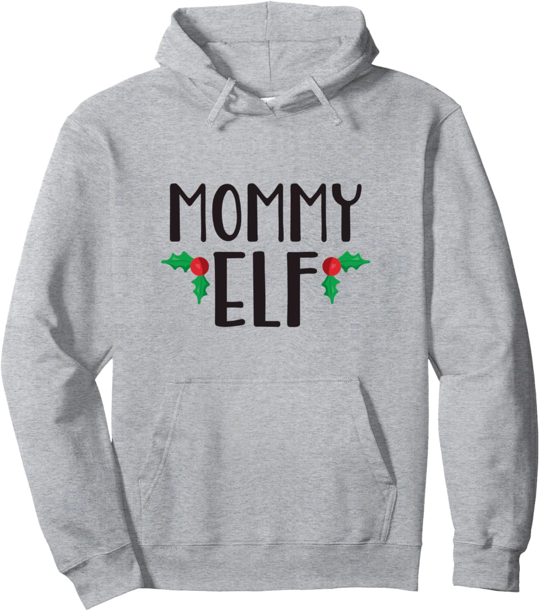 Mommy Elf Cute Funny Family Christmas Pullover Hoodie