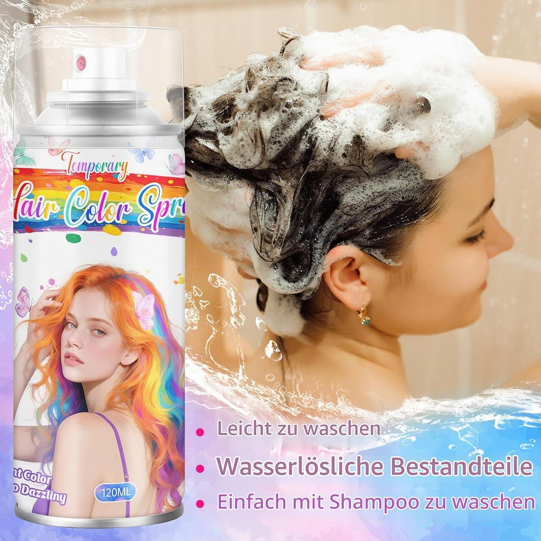 Lila Temporäres Haarfärbespray für Kinder &amp; Frauen - Waschbare Haarfarbe für Ansatzberichtigung, Nic