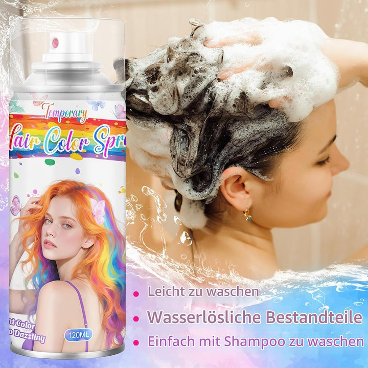 Lila Temporäres Haarfärbespray für Kinder &amp; Frauen - Waschbare Haarfarbe für Ansatzberichtigung, Nic