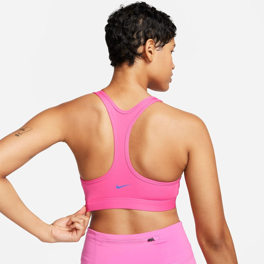 Nike Swoosh gepolsterter Sport-BH mit mittlerem Halt, DX6821 Alchemy Pink/Hyper Royal S, Alchemy Pin
