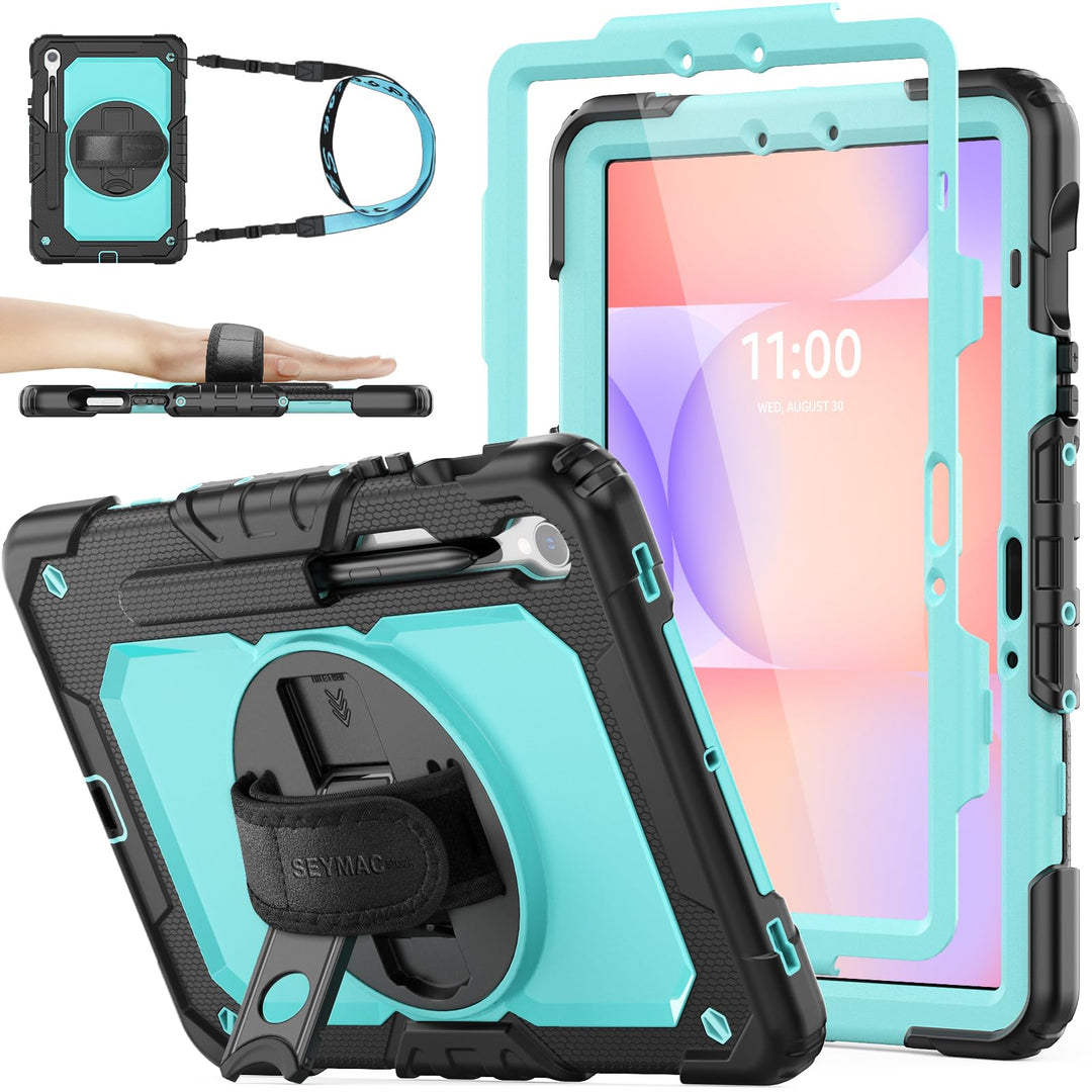 SEYMAC stock Hülle für Samsung Galaxy Tab S10 Lite/S10 FE/S9 FE 10,9 Zoll /S9 11 Zoll, Stossfeste Hü