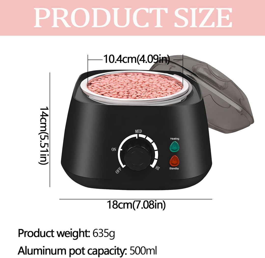 Wachswärmer Wachs Haarentfernung,Waxing Wachswärmer set,wachswärmer gerät,mit 400g Waxing Perlen,5 P