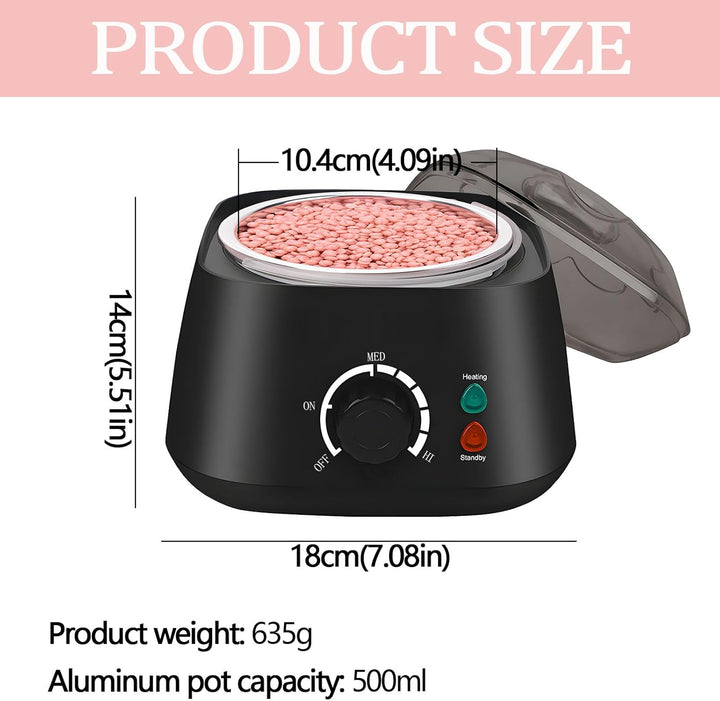 Wachswärmer Wachs Haarentfernung,Waxing Wachswärmer set,wachswärmer gerät,mit 400g Waxing Perlen,5 P