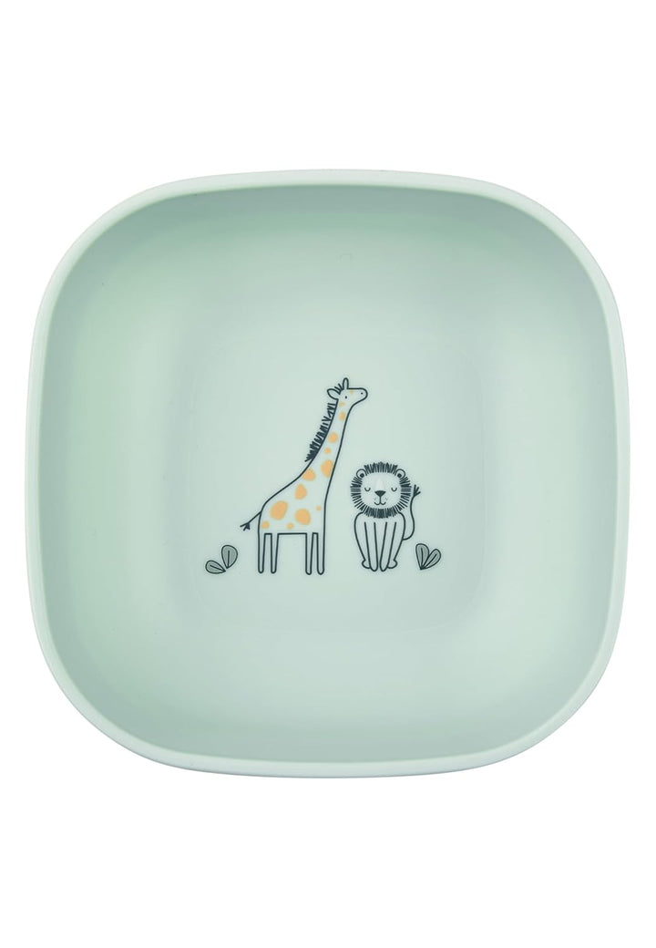 Sterntaler Geschirrset Giraffe & Löwe – Eckige Form mit Safari Motiv – Teller, Schale, Becher & Best