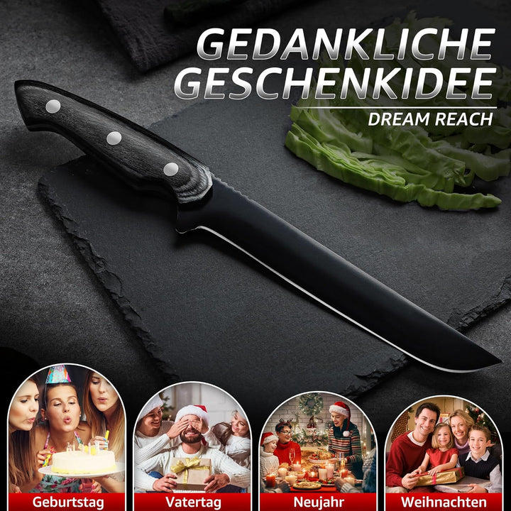 Dream Reach Ausbeinmesser filetiermesser Scharfe- Profi filetiermesser fleisch Full Tang Küchenmesse