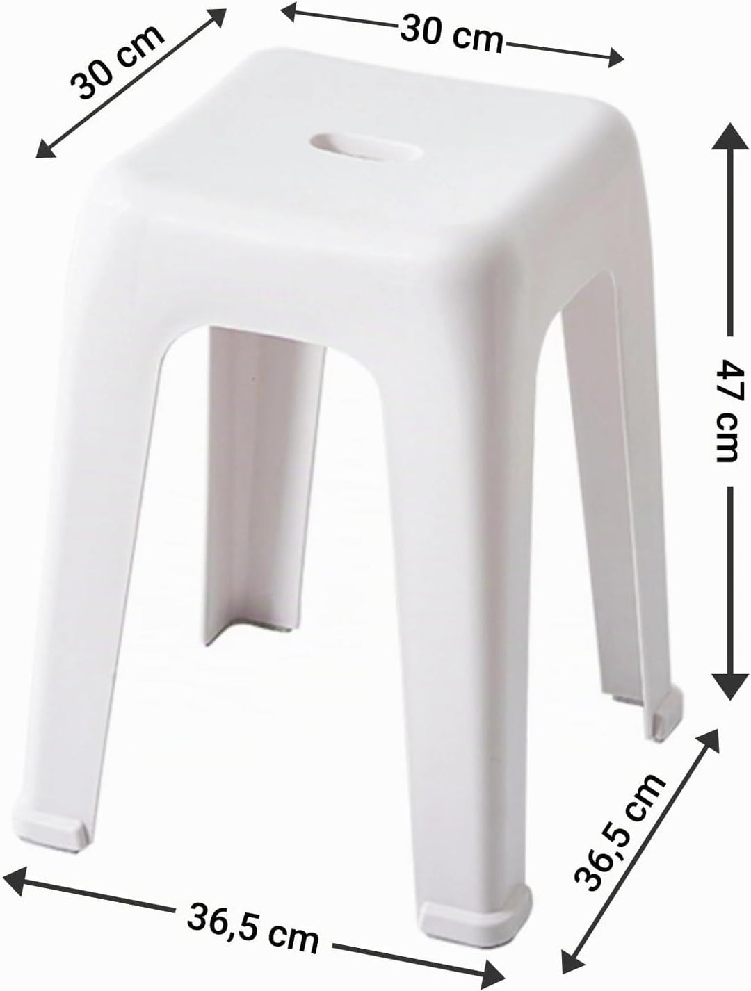 WITEN&amp;NOCK Design Badhocker Duschhocker Sitzhocker Badezimme Dusche Wohnzimmer Stuhl aus Kunststoff,