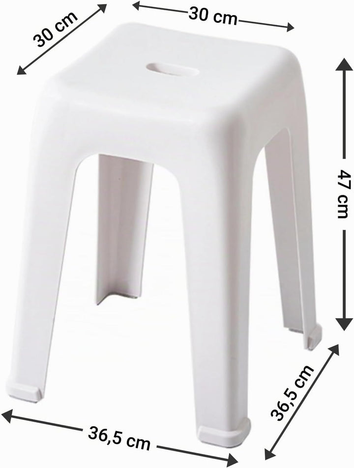 WITEN&amp;NOCK Design Badhocker Duschhocker Sitzhocker Badezimme Dusche Wohnzimmer Stuhl aus Kunststoff,