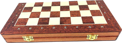 ChessEbook Schachspiel - Hochwertiges Schachbrett aus Holz - Chess Board Set klappbar - Schachbrett-