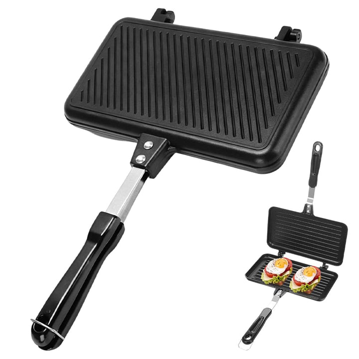 Sandwichmaker, Camping Doppelseitige Bratpfanne, amerikanische Sandwiches, Antihaftbeschichtete Toas