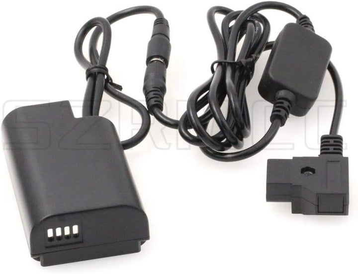 SZRMCC D-tap 2-polig auf DMW-BLJ31 Dummy Akku DMW-DCC16 DC Kupplung für Panasonic Lumix S1 S1M S1R S