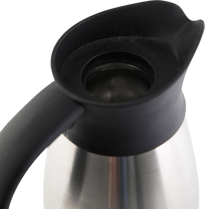 axentia Isolierkanne in Silber, Kleine Warmhaltekanne aus doppelwandigem Edelstahl, Kaffeekanne mit