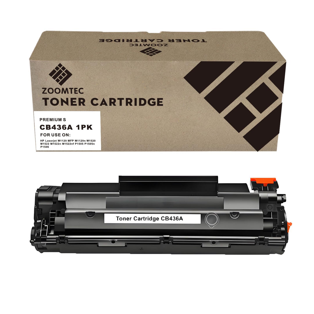 ZOOMTEC Sustitución para HP CB436A 36A Toner Cartuchos Pour HP Laserjet M1520 P1505 P1505n P1506 M11