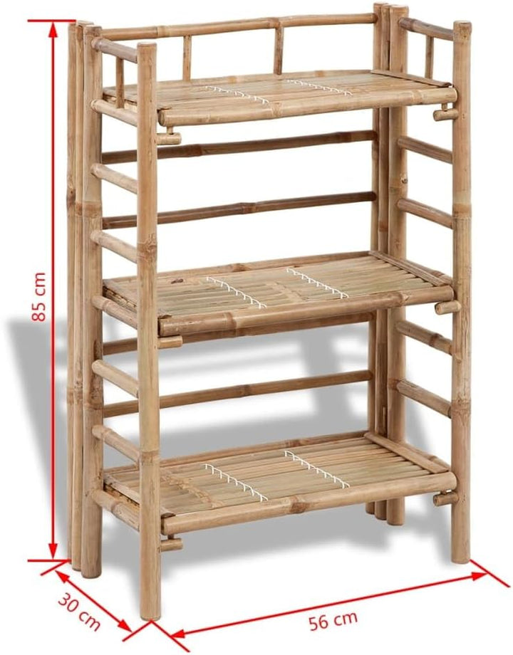 vidaXL Blumenregal Bambus Holzregal Standregal Pflanzregal Bücherregal Regal
