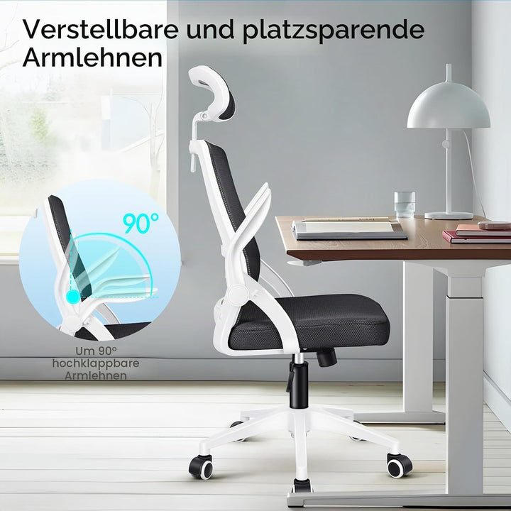 ALFORDSON Ergonomischer Büro-Schreibtischstuhl, Computerstuhl mit dynamischer Lordosenstütze, neigba