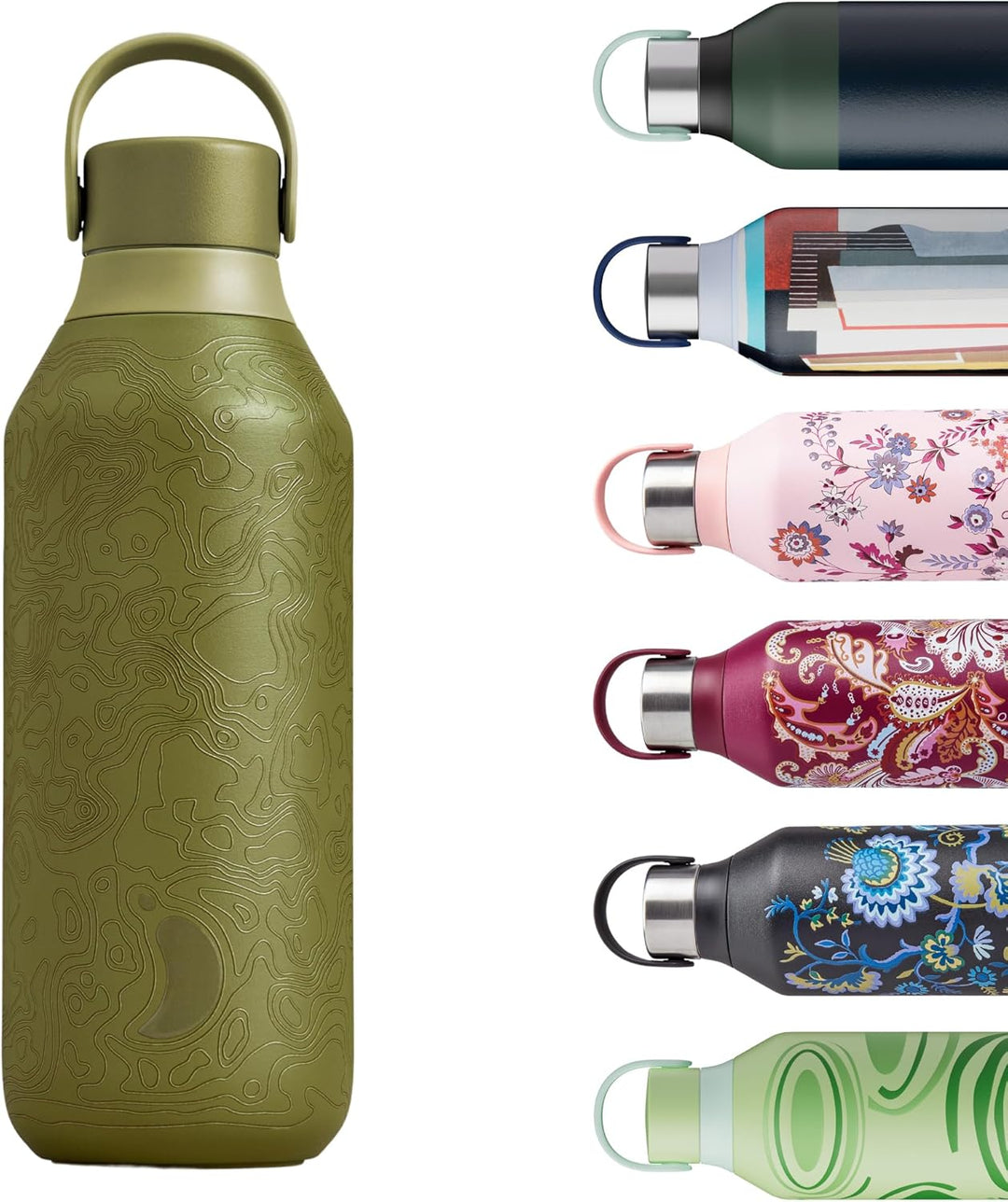 Chilly's Serie 2 Ombre Wasserflasche - BPA-Freier Edelstahl und Wiederverwendbar - Auslaufsicher, Oh