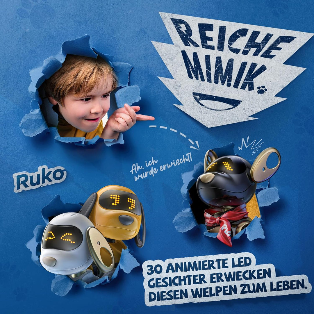 Ruko 18011 Roboter Hund Weiss &amp; Schwarz