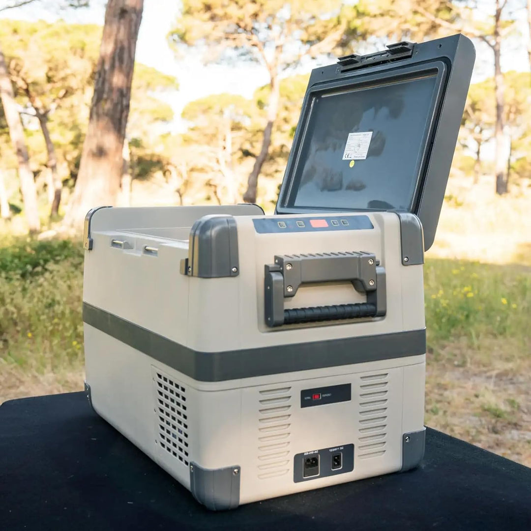 Prime Tech Kompressor-Kühlbox Pro-Line 28/40/50/60 Liter inkl. Solarpanel, bis -22 Grad, 12/24/230 V